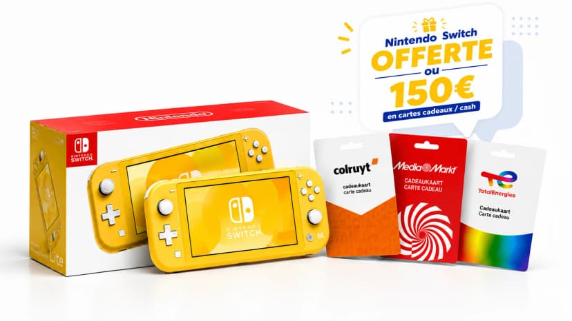Nintendo Switch Lite + 150€ cartes cadeaux